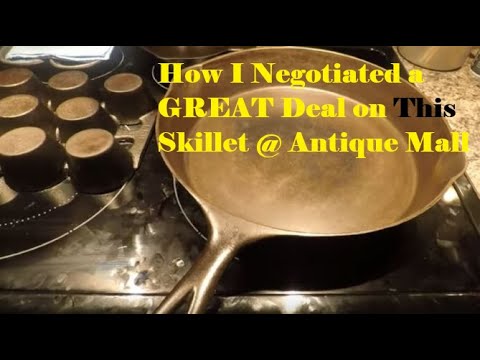 How I Negotiated for a RARE Cast Iron Skillet at Antique Mall & ERIE Pre-Griswold Gem Pan Results!