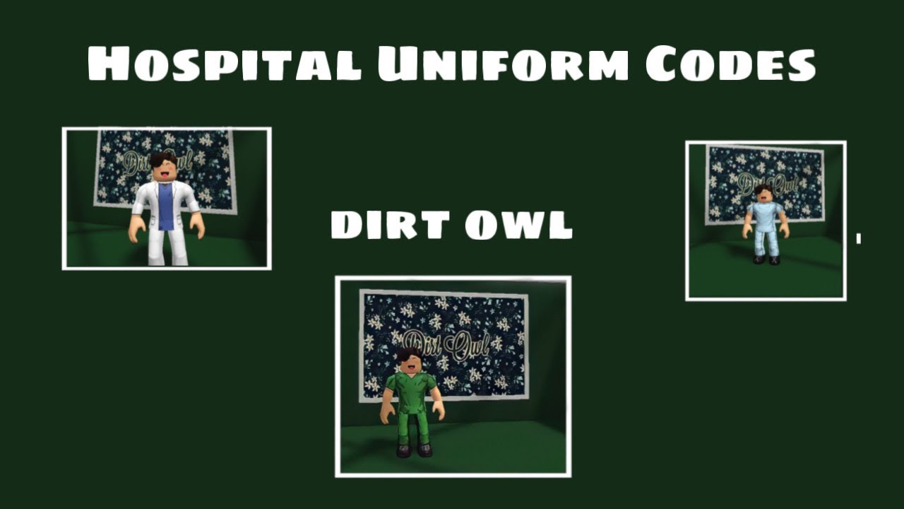 Bloxburg Hospital Outfit Codes