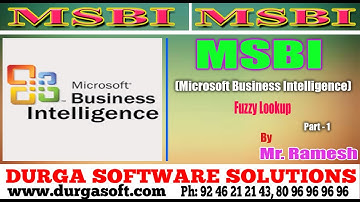 MSBI Tutorial || Fuzzy Lookup Part-1 by Ramesh