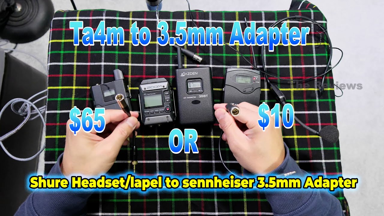 shure Lapel/headset mic to 3.5mm jack adapter