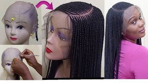 HOW TO MAKE A GHANA STYLED BRAIDED WIG WITH A C-CURVE PART, NO FRONTAL OR CLOSURE NEEDED.