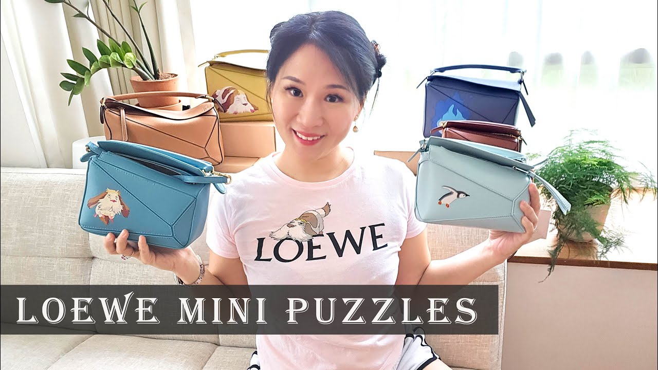 ミニパズルバッグ Mini Puzzle Edge bag in classic calfskin Mini Puzzle Edge bag in classic calfskin Black - LOEWE