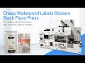 Cheap waterproof  labels stickers stack flexo press