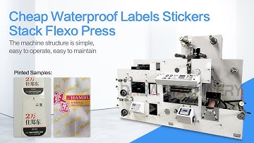 Cheap waterproof  labels stickers stack flexo press