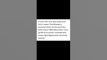 🌅9."If you fail, never give up because F.A.I.L. means "First Attempt In Learning".#viral 🌅