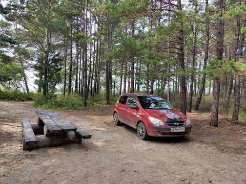 Замена задних аммортизаторов и тормозных колодок на автомобиле Hyundai Getz, вдали от цивилизации..