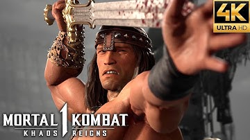 Mortal Kombat 1 - Conan All Fatalities, Brutalities, Intros, Ending & More (4K 60FPS)