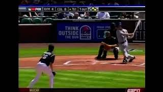 NYM@COL: Nick Evans hits an RBI double in his first major league at bat to give the #Mets a 4-0 lead