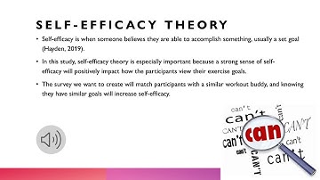 The effectiveness of Workout Buddies (Self-Efficacy Theory)