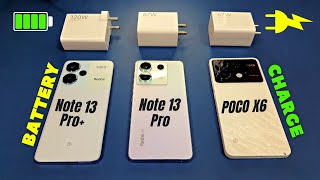 (5G) Extreme Battery Drain and Charge Test | Redmi Note 13 Pro vs Redmi Note 13 Pro Plus vs POCO X6! screenshot 5