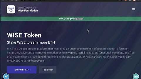 HOW TO BUY WISE TOKEN [for Beginners in 15 minutes, kinda] - links and notes below