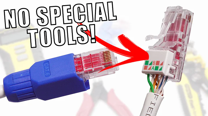 How to Wire Up Ethernet Plugs WITHOUT special tools!! (Tool Free RJ45 Connector for CAT5e & CAT6)