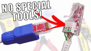 Hoe sluit je Ethernet-stekkers aan ZONDER speciaal gereedschap!! (RJ45-connector zonder gereedsch...