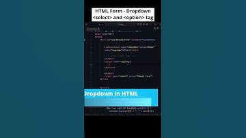 Mastering HTML Dropdowns: select & option Tags Demystified! #htmlform #codewithmayur