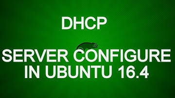 DHCP Server configure in ubuntu 16.4