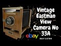 Vintage Eastman View Camera No 33A With Bausch &amp; Lomb Tessar 5x8 Series 1C Lens | Ebay Store Listing
