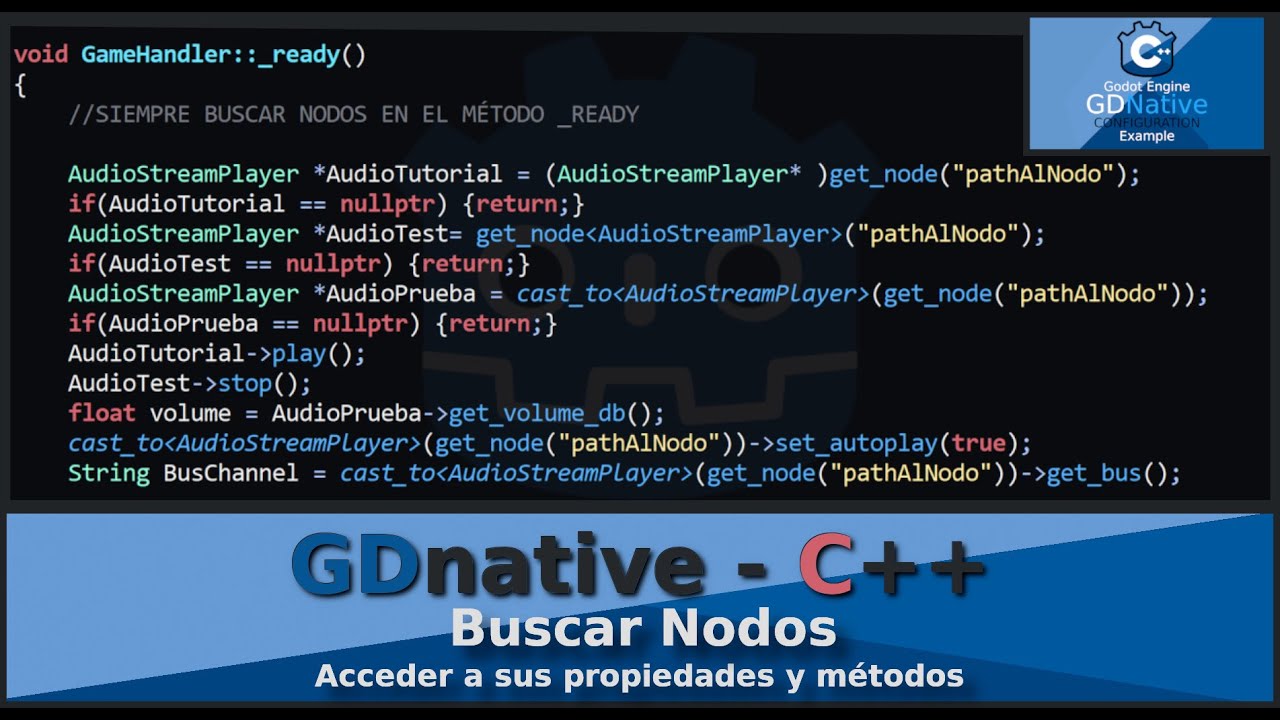 Godot Engine C++ en español buscar nodos con C++ y GDnative - YouTube