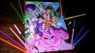 Goku Vegeta Gohan Freeza Super Saiyajin, desenho de linha, ângulo