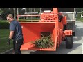 Salsco Chipper, Model 813A.  Chipping palm fronds.