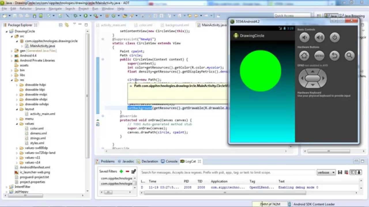 2D Circle in Android 