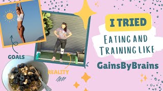 I Tried Eating and Training like YouTuber GainsByBrains | Weight loss | Fitness challenge