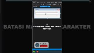 Validasi Textbox Huruf Kecil Batasi Karakter & Atur Posisi Textbox di VB.Net #shorts #vbnet #Textbox