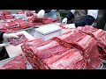 Amazing knife skills! How to make king beef ribs "LA Galbi" - Korean food