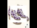 Rich &amp; Rich Ladies Angel Wings Purple Wedge Espadrilles