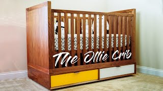 Making a Mid Century Modern Baby Crib || How To Build  Woodworking