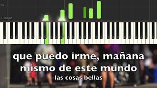 Video thumbnail of "Piano Tutorial - Contigo Aprendí (SYNTHESIA)  Pianocanta"