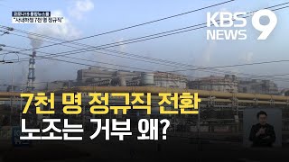현대제철 사내하청 7천 명 정규직 전환…노조는 거부 / KBS 2021.07.07.