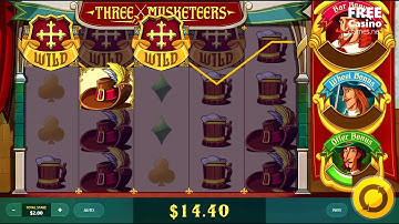 Video game Three Musketeers slot reviews for players #gameplay