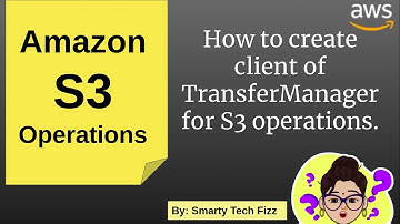 Amazon S3 operations using Transfer Manager | How to create client of TransferManager with S3 | Java