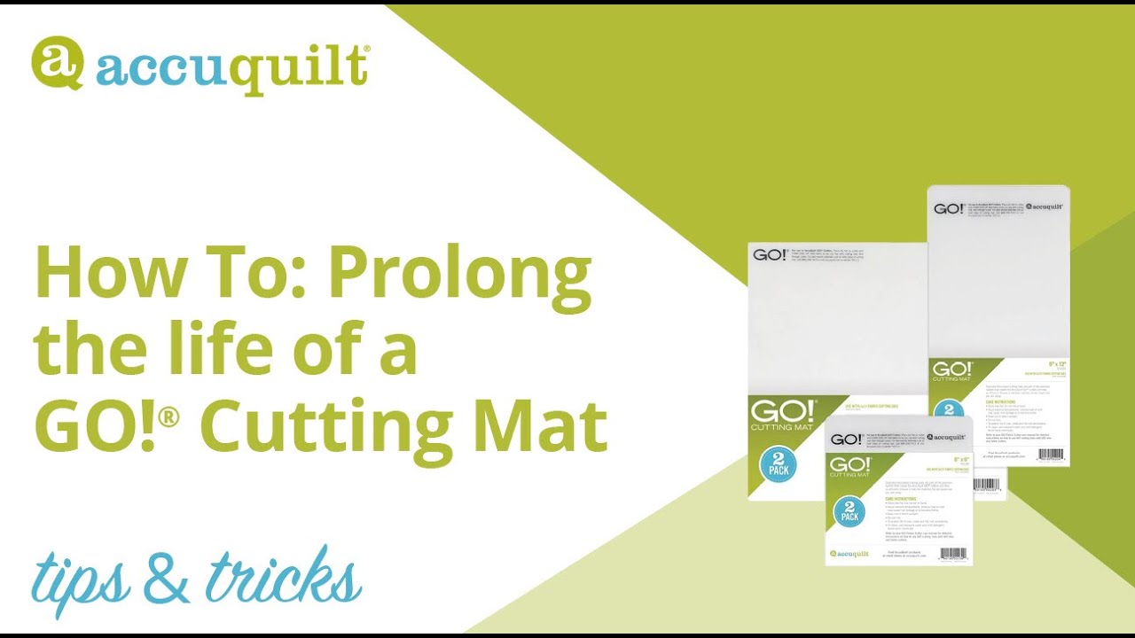 AccuQuilt Tips & Tricks How to prolong the life of a GO! Cutting Mat