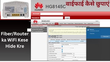 How To Hide Huawei Router WIFI Network | Huawei Router Hide WiFi Name What is Broadcast SSID   WM