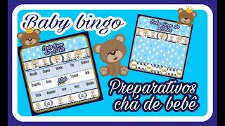 #2DiÃ¡rio da gravidez...Personalizando cartela de baby bingo para chÃ¡ de bebÃª...