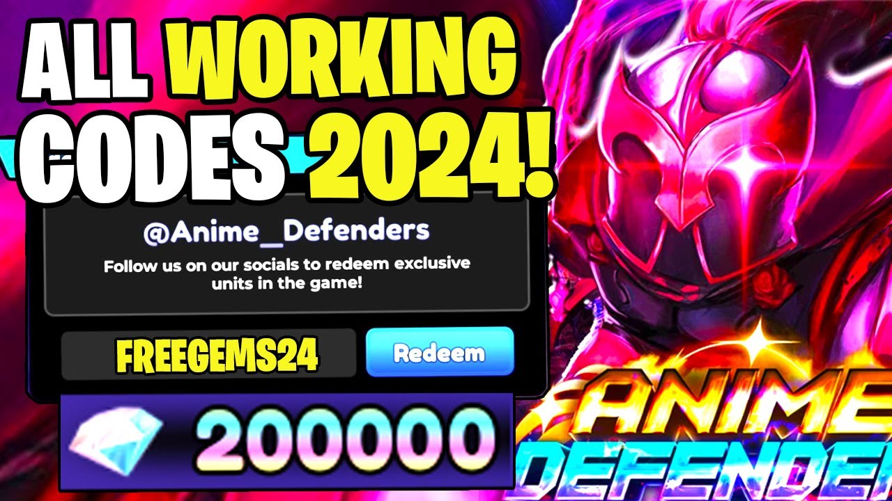 *NEW* ALL WORKING CODES FOR ANIME DEFENDERS IN JUNE 2024! ROBLOX ANIME DEFENDERS CODES YouTube