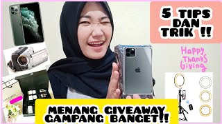 5 CARA MENANG GIVEAWAY !! || TIPS DAN TRIK MENANG GIVEAWAY GAMPANG BANGET 😘