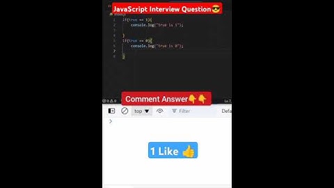 javascript interview question | true in javascript #shorts #javascript #interview #shortvideo