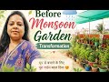 Before Monsoon Garden Transformation 🌧️🌿 | Terrace Garden Makeover & Green Net Setup