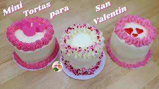 Mini Pastel para San Valentin  (bizcocho ,crema 2 ingrediente y decoracion)