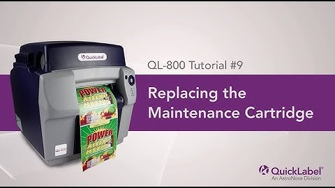Replacing the QL-800 Maintenance Cartridge