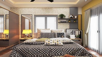3ds max v-ray bedroom realistic Interior modeling and  Lighting   Rendering malayalam
