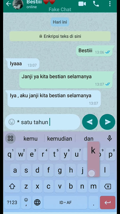 part 1 #fake chat#karenamuselalu#whatsmock#maaf jelek