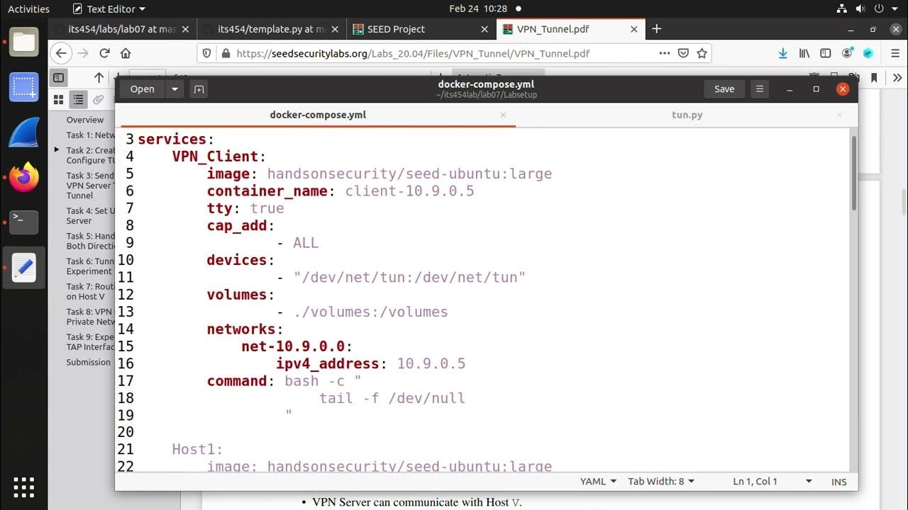 Lab07 SEED 2.0 VPN Tunneling Lab Part I YouTube
