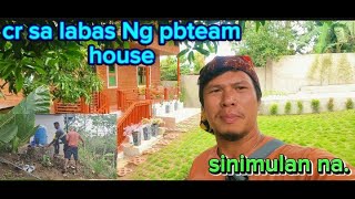 Cr sa labas Ng pb team house sinimulan na. #pbteamdavao #pugongbyahero