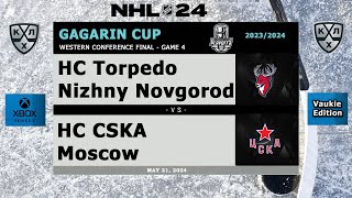 KHL - Torpedo Nizhny Novgorod vs CSKA Moscow - Gagarin Cup - Season 2023/24 - NHL 24