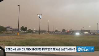 Strong winds and storms swept through West Texas Sunday night Strong winds and storms swept through West Texas Sunday night