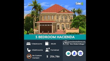 Sims 4 Build: 5 Bedroom Hacienda by Executive Simmer