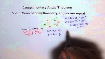 Trigonometry -- Complimentary Angle Theorem